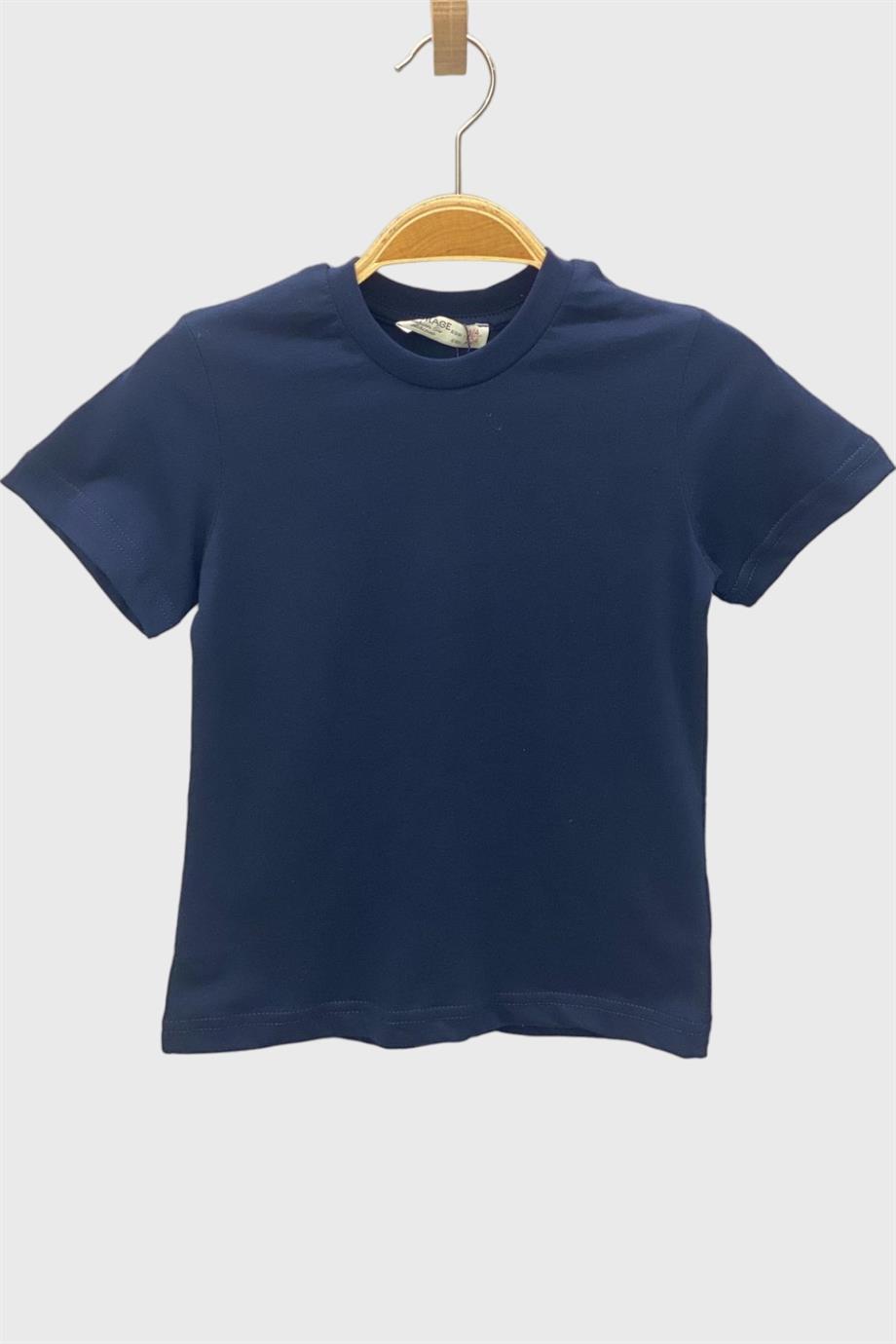 Mojo Unisex Bebek Basic Kısa Kol Tshirt 5371 Lacivert