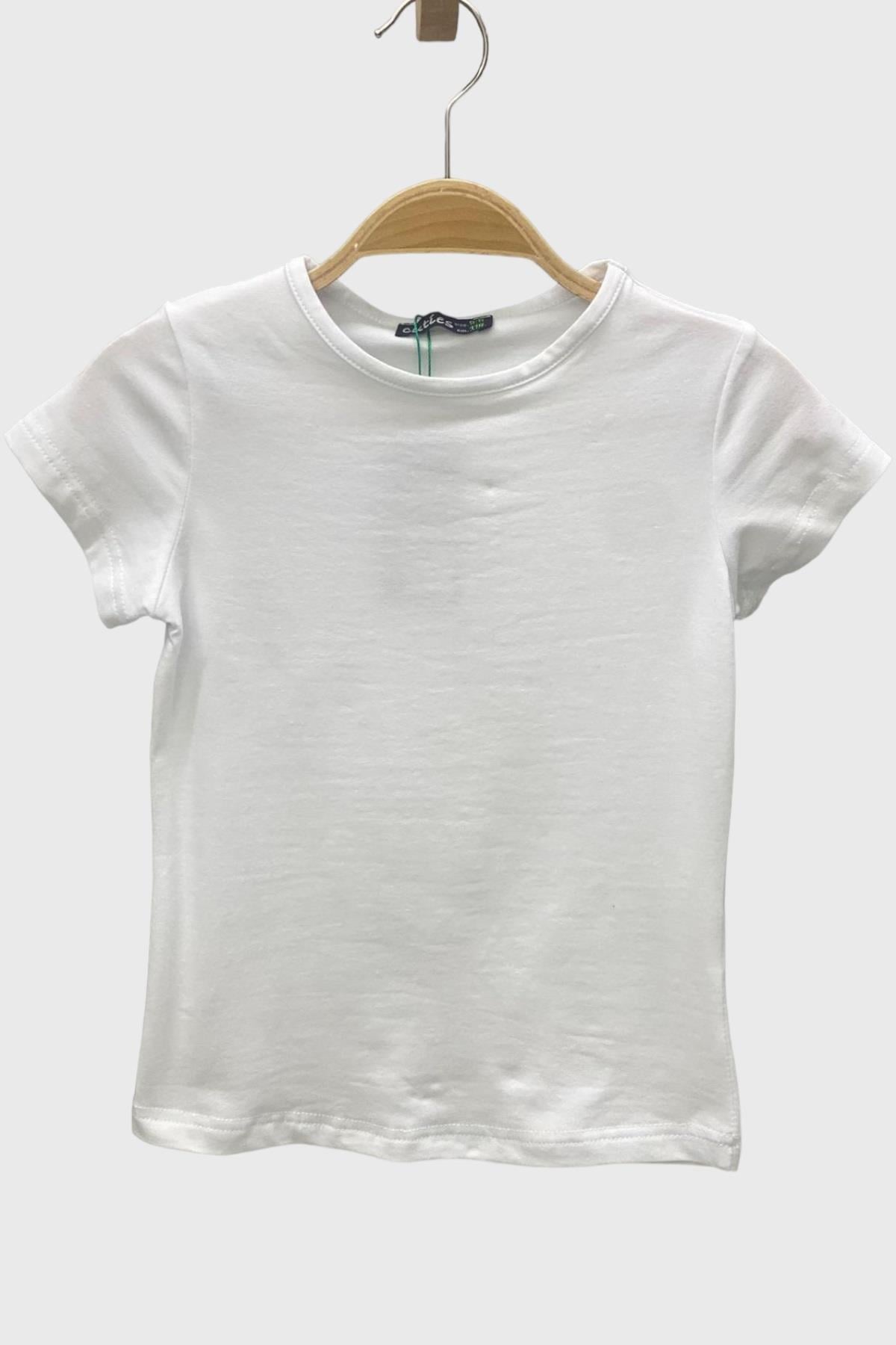 Mojo Unisex Çocuk Basic Kısa Kol T-shirt 320203 Beyaz