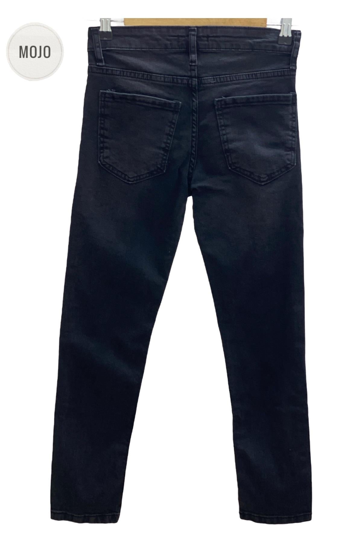 Mojo Unisex Çocuk Boru Paça Likralı Kot Pantolon 2276 Siyah