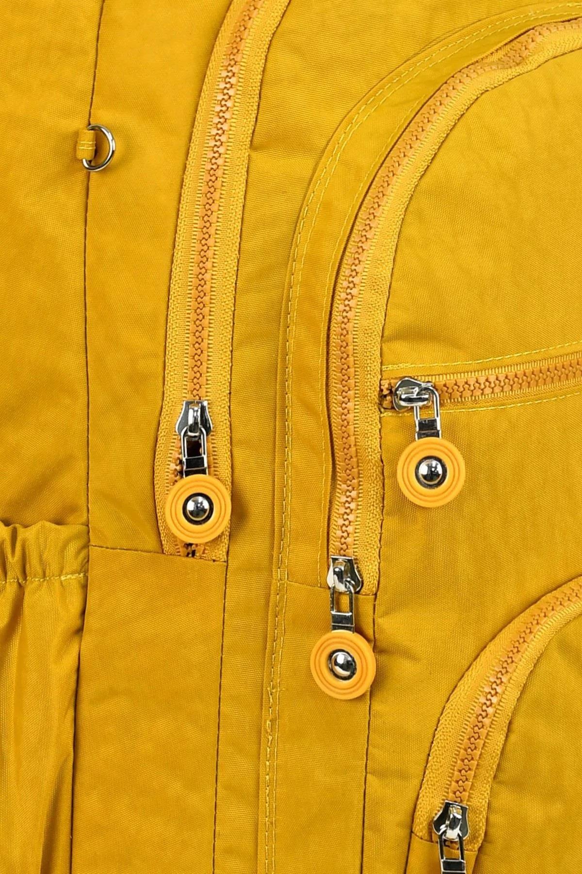 Mojo Unisex Çocuk Su Geçirmez Krinkıl Sırt Çantası 2408 Hardal