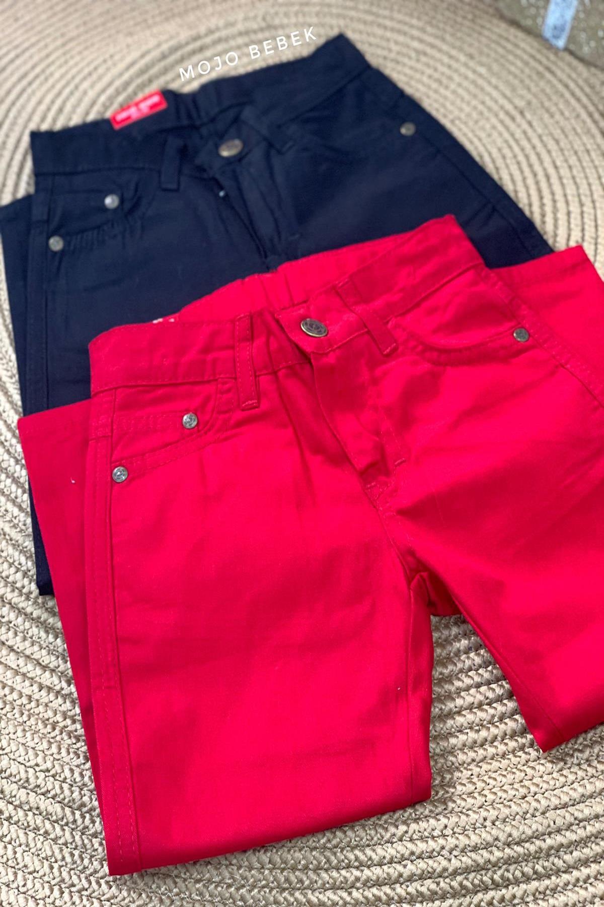 Mojo Unisex Kumaş Pantolon 2428 Kırmızı
