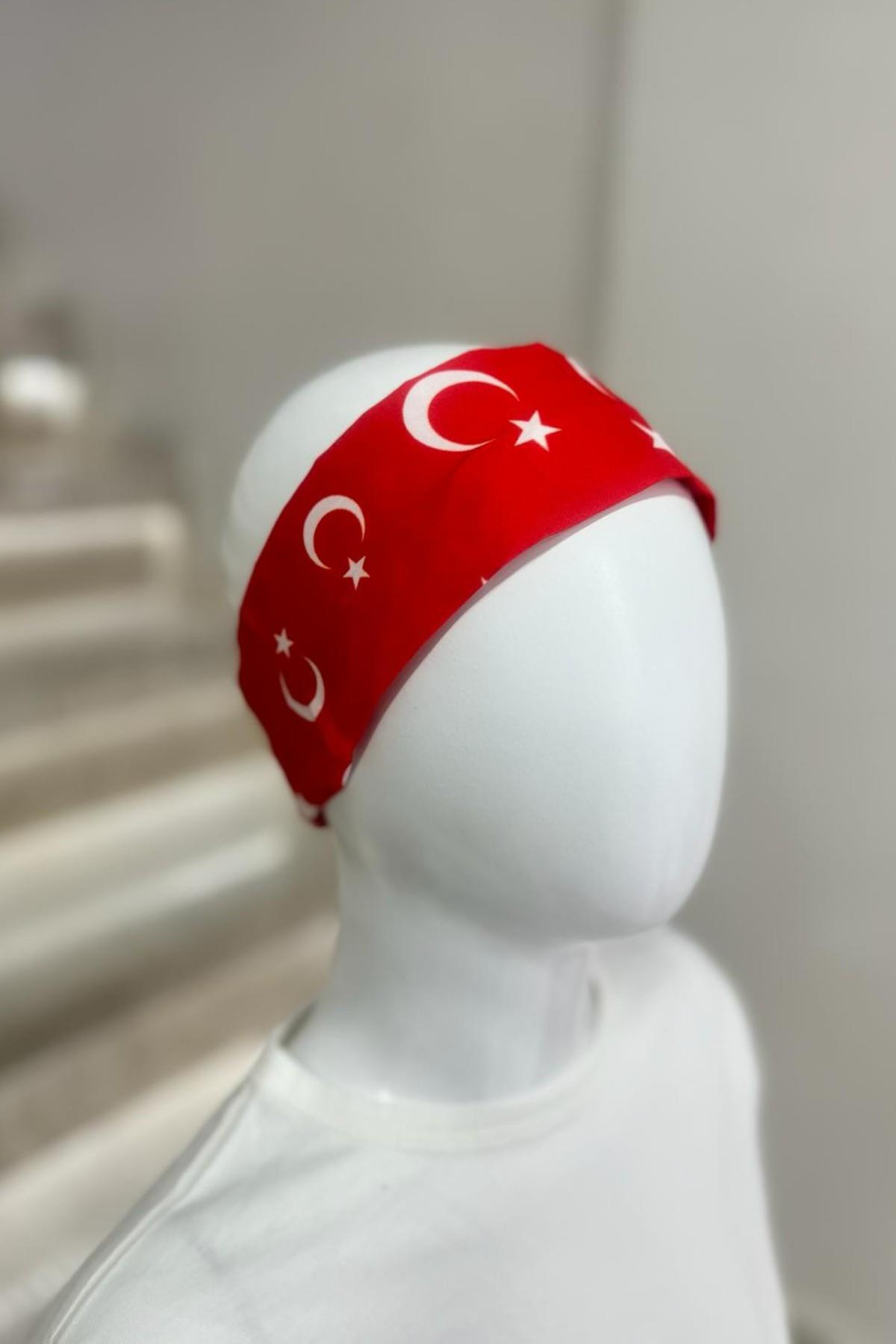 Mojo Unisex Türk Bayraklı Bandana 1915 Kırmızı