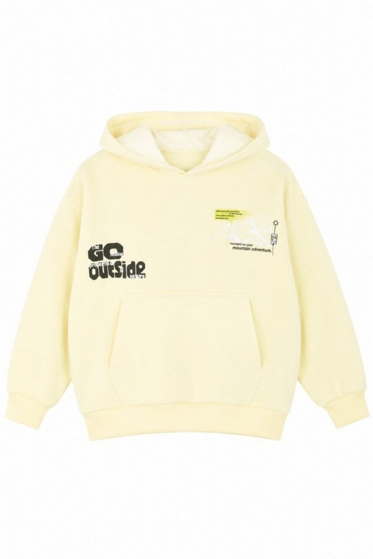 Nk Kids Erkek Çocuk 4-8 Yaş Desenli Kapüşonlu Sweatshirt Sarı