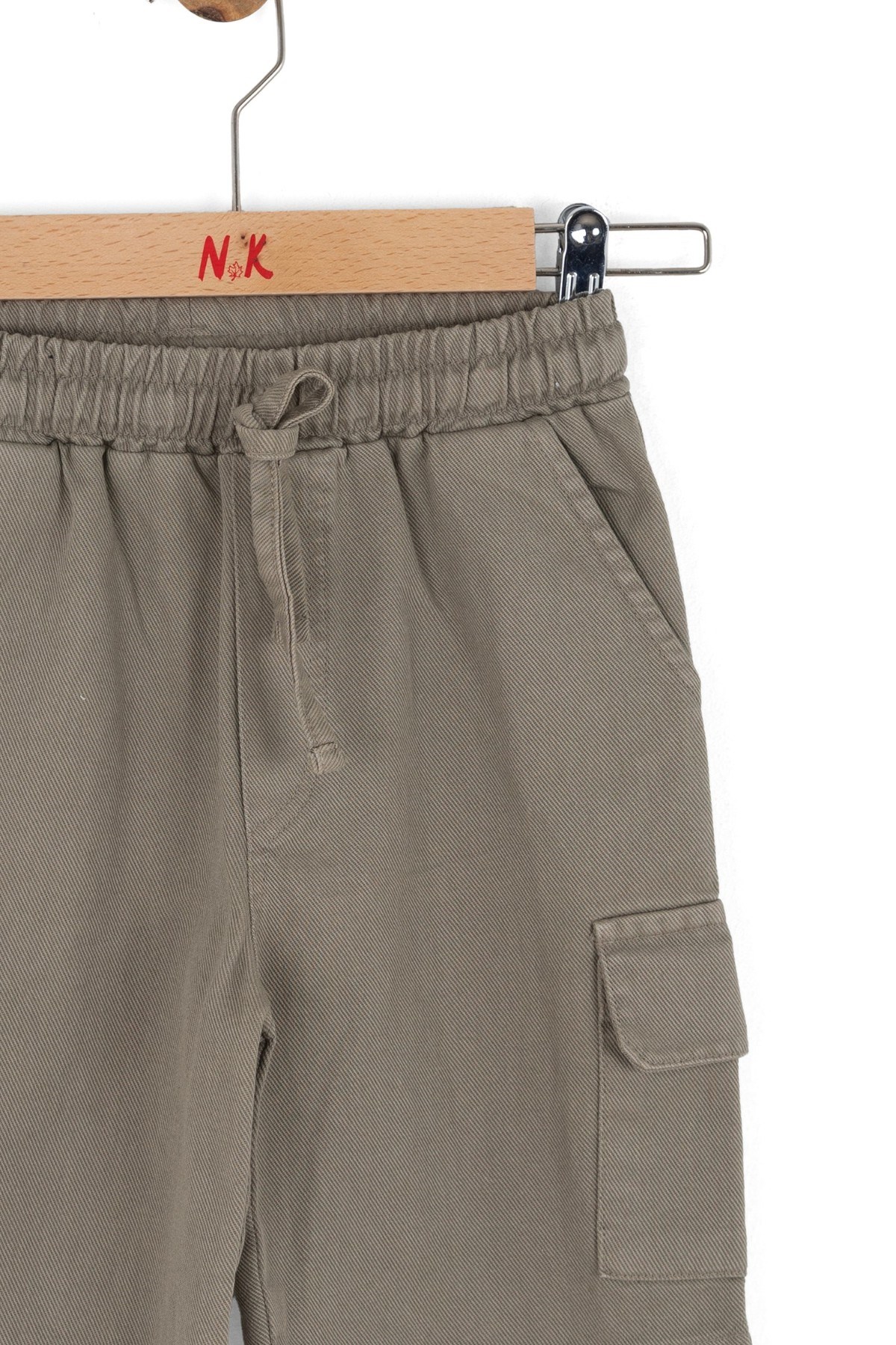 Nk Kids Erkek Çocuk 4-8 Yaş Pamuklu Cep Detaylı Bermuda Şort Haki