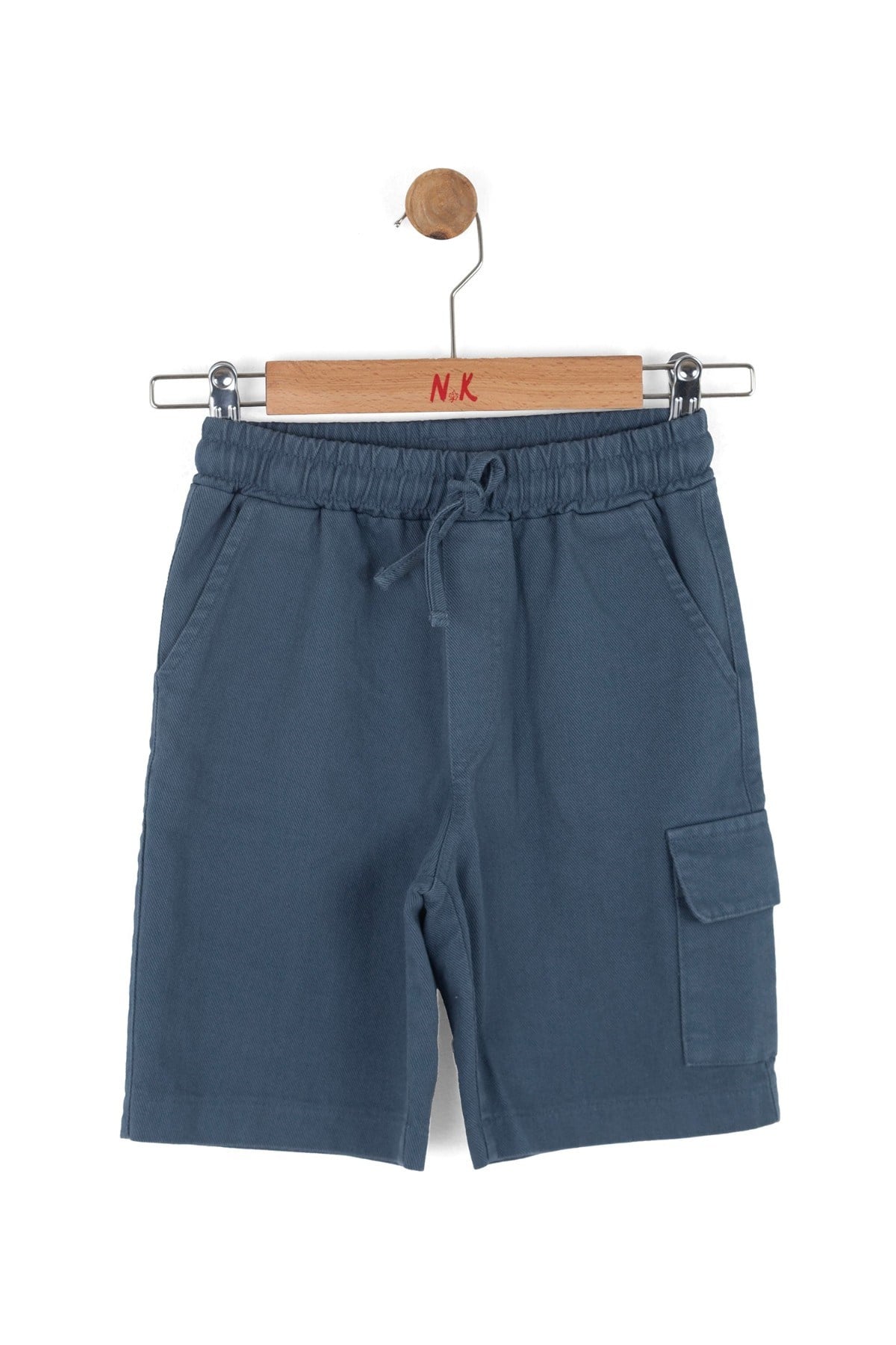 Nk Kids Erkek Çocuk 4-8 Yaş Pamuklu Cep Detaylı Bermuda Şort İndigo