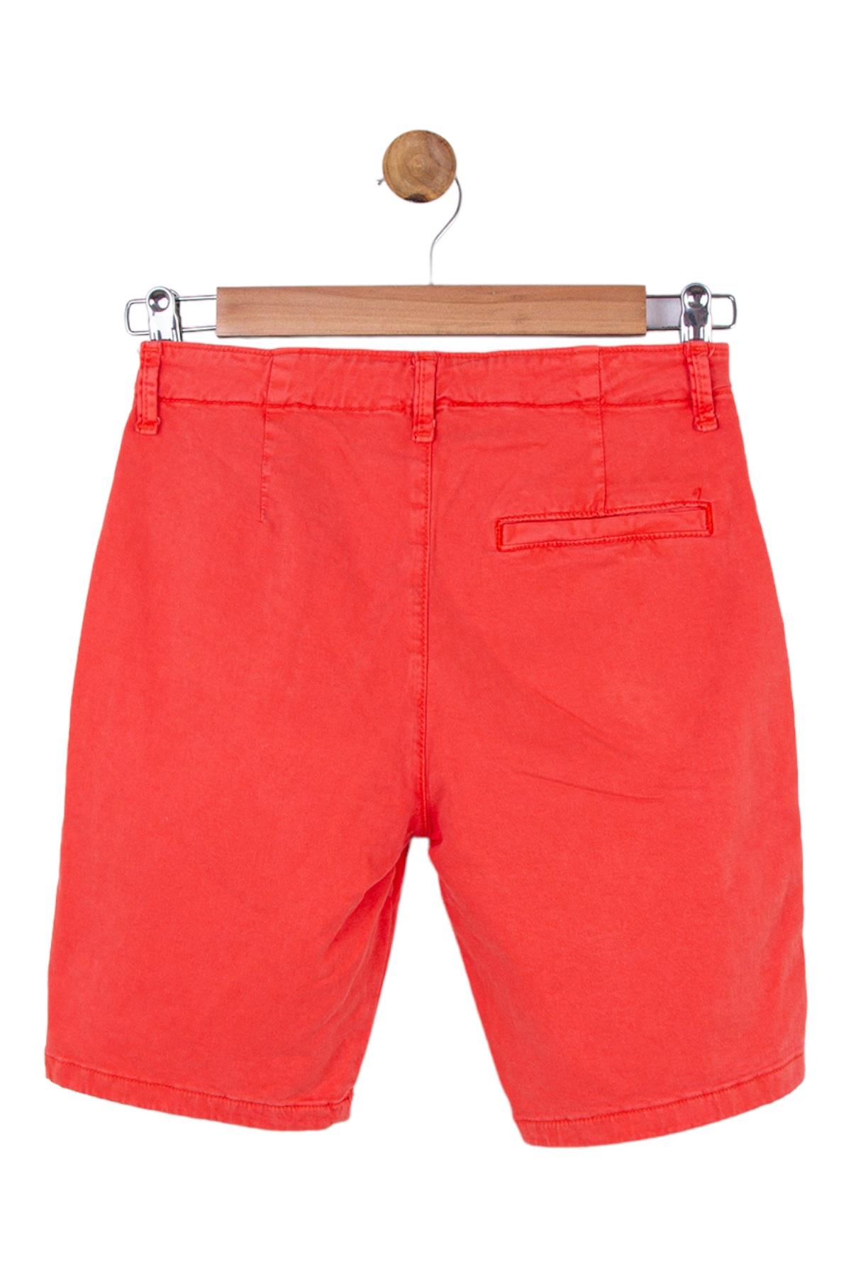 Nk Kids Erkek Çocuk 8-14 Yaş Likralı Yumuşak Denim Şort 64704 Mercan
