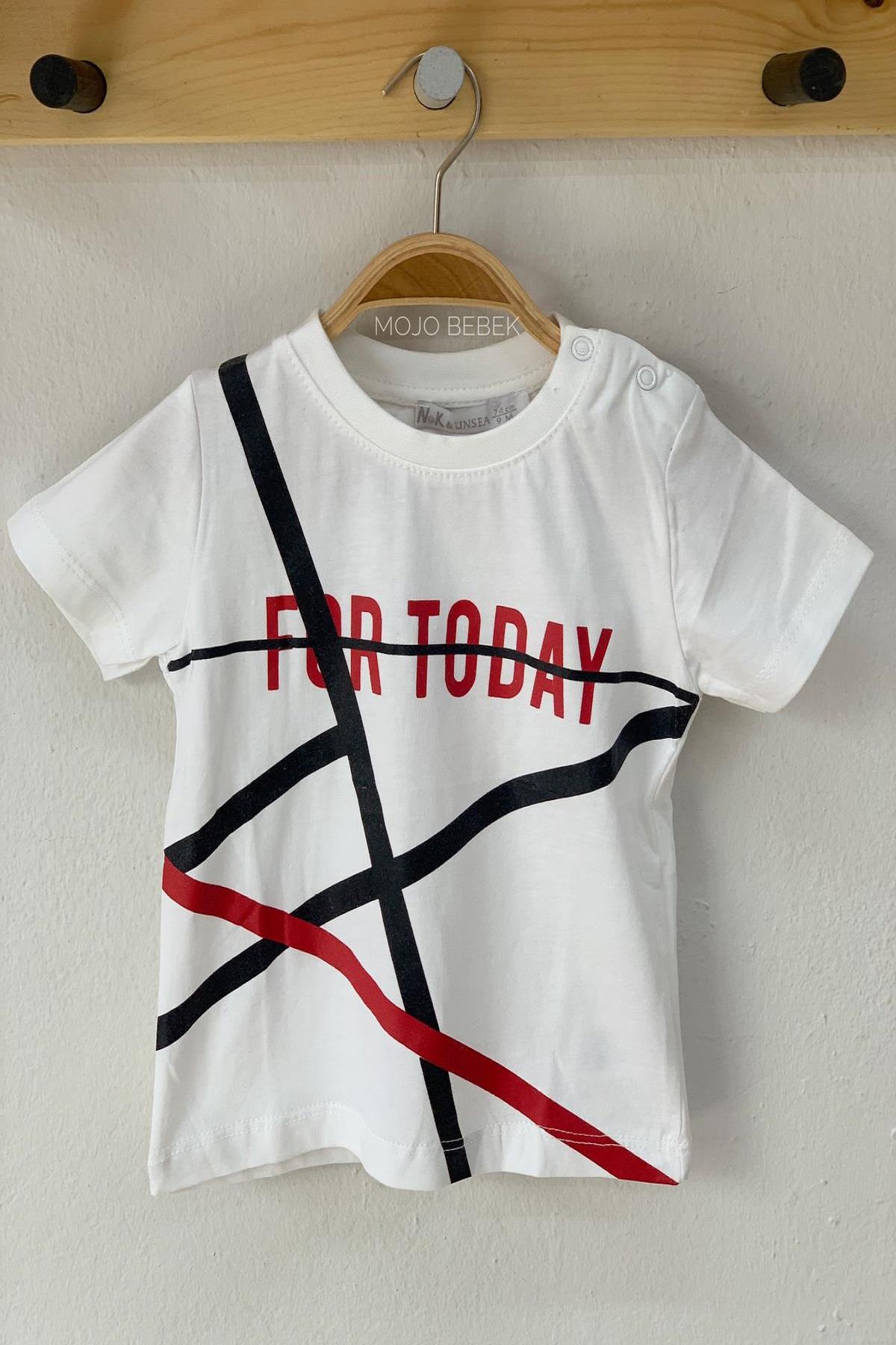 NK Kids Erkek Çocuk Çizgi Detaylı Kısa Kol T-shirt 42221