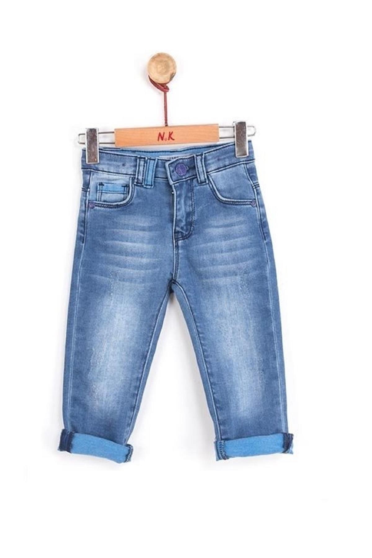 NK Kids Erkek Çocuk Düz Denim Pantolon 64619 Mavi