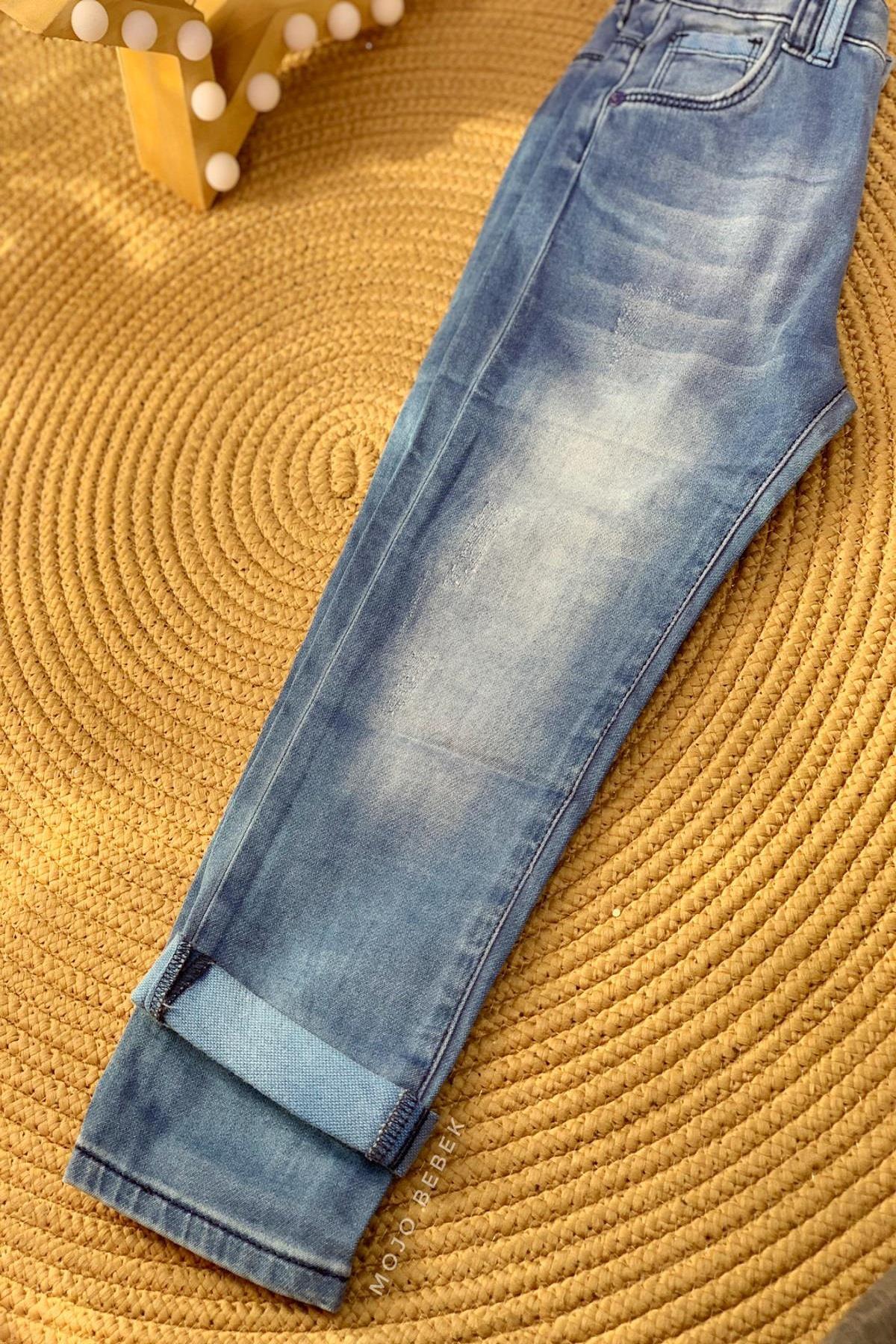 NK Kids Erkek Çocuk Düz Denim Pantolon 64619 Mavi