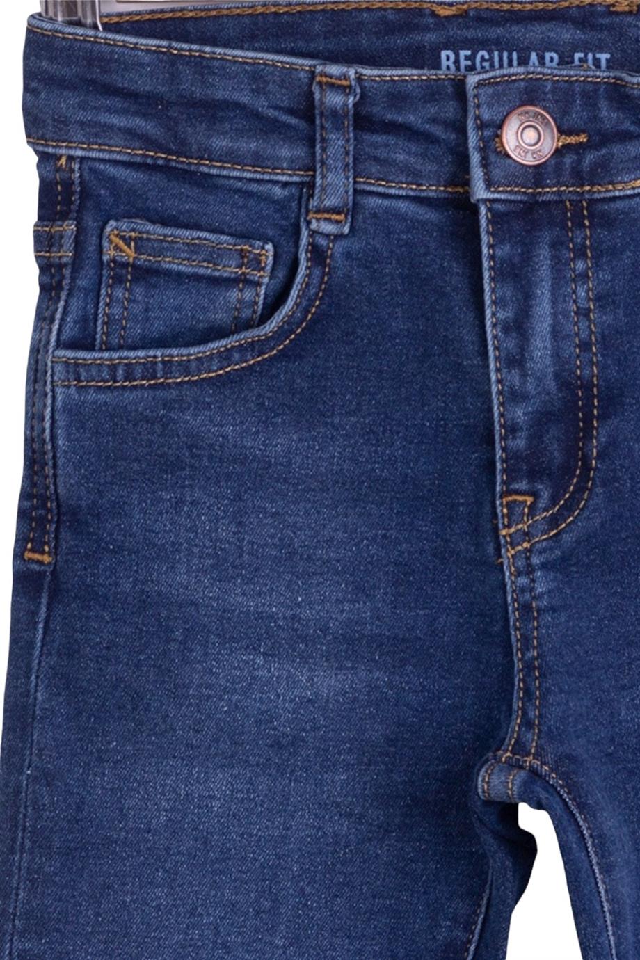 Nk Kids Erkek Çocuk Slim Fit Likralı Kot Pantolon 63706 Kot Mavi