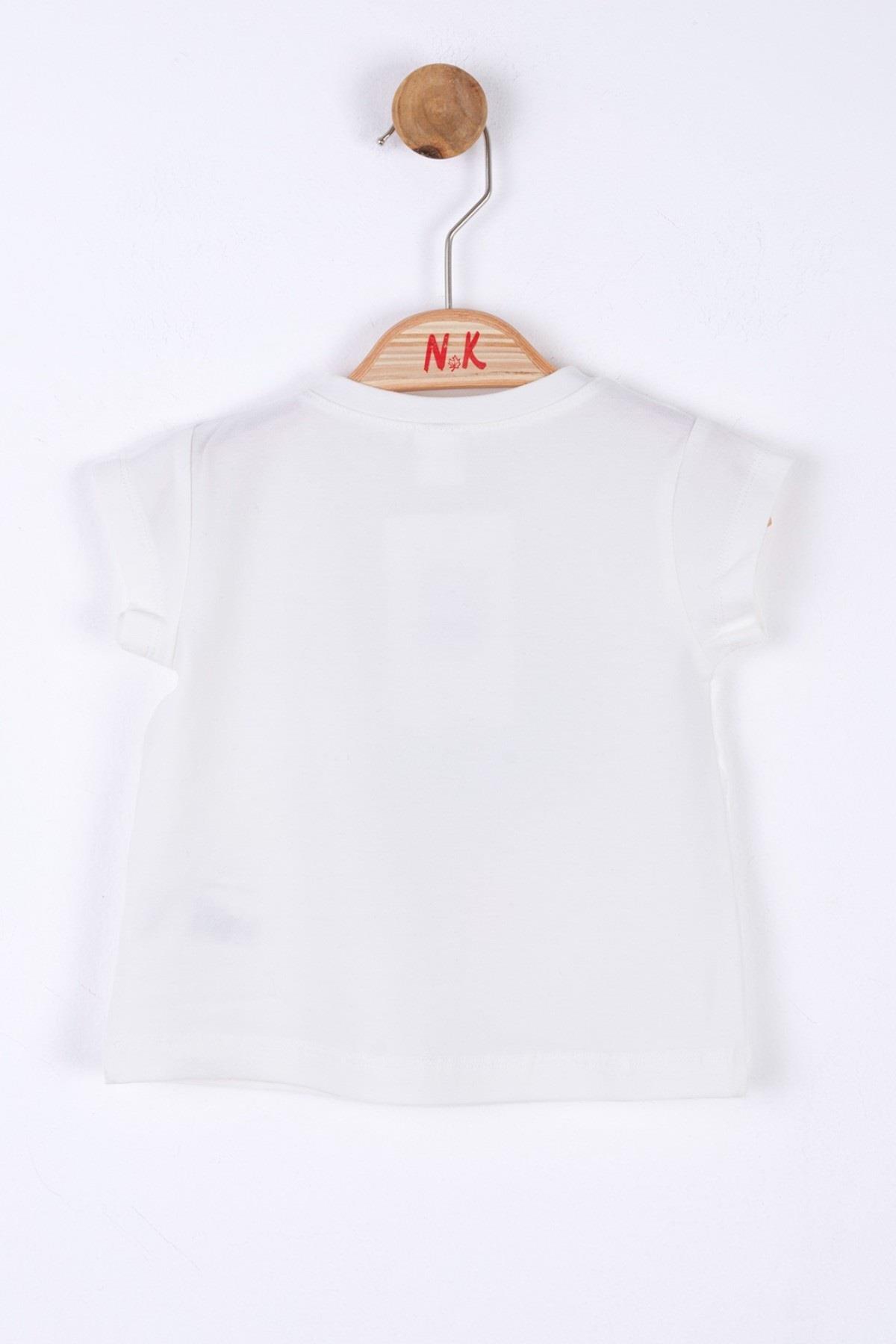 Nk Kids Kız Çocuk 1-3 Yaş Papağan Baskılı T-shirt 36602 Ekru