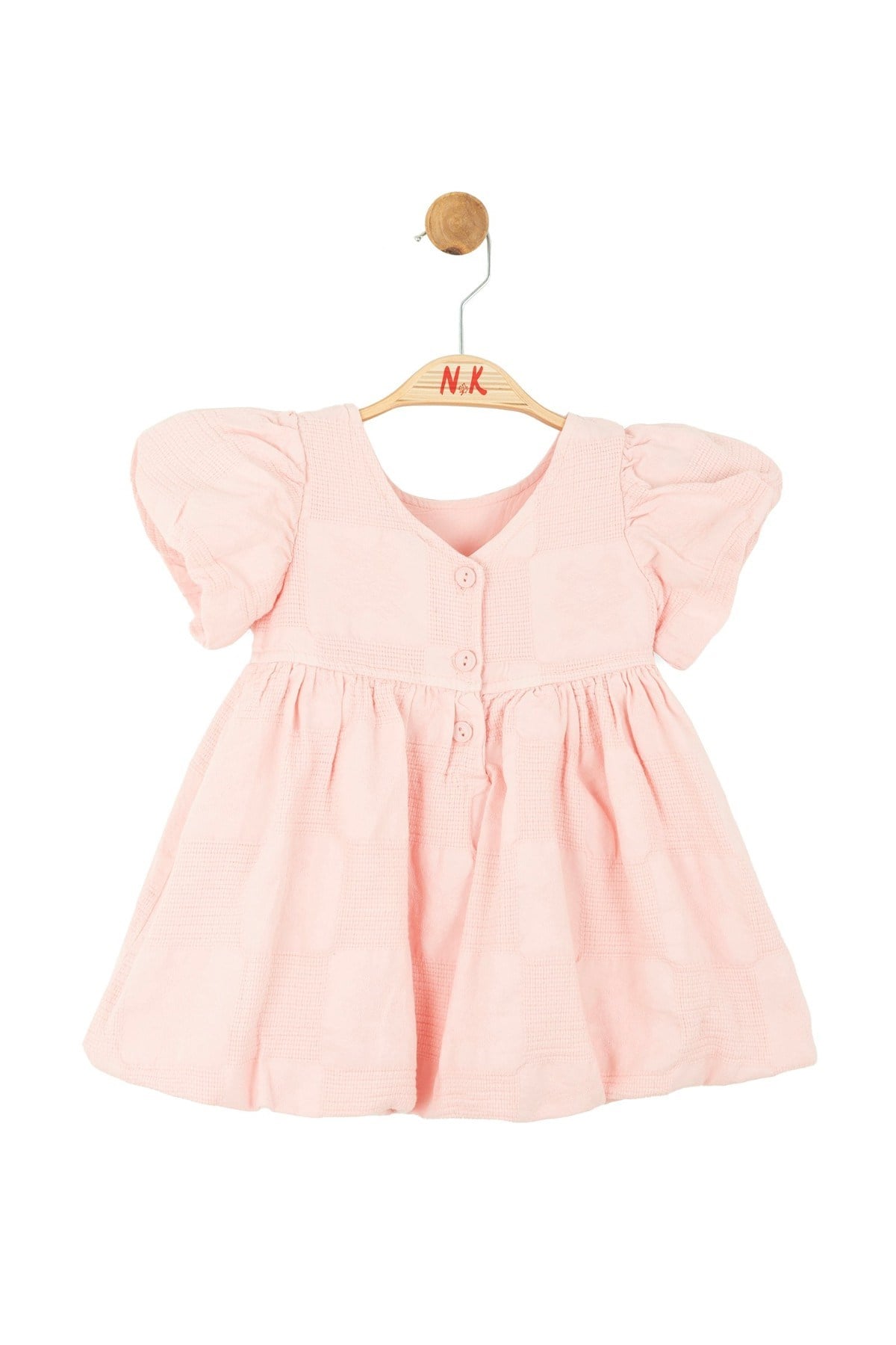 Nk Kids Kız Çocuk 1-4 Yaş Karpuz Kol Pamuklu Penye Astarlı Elbise Pembe