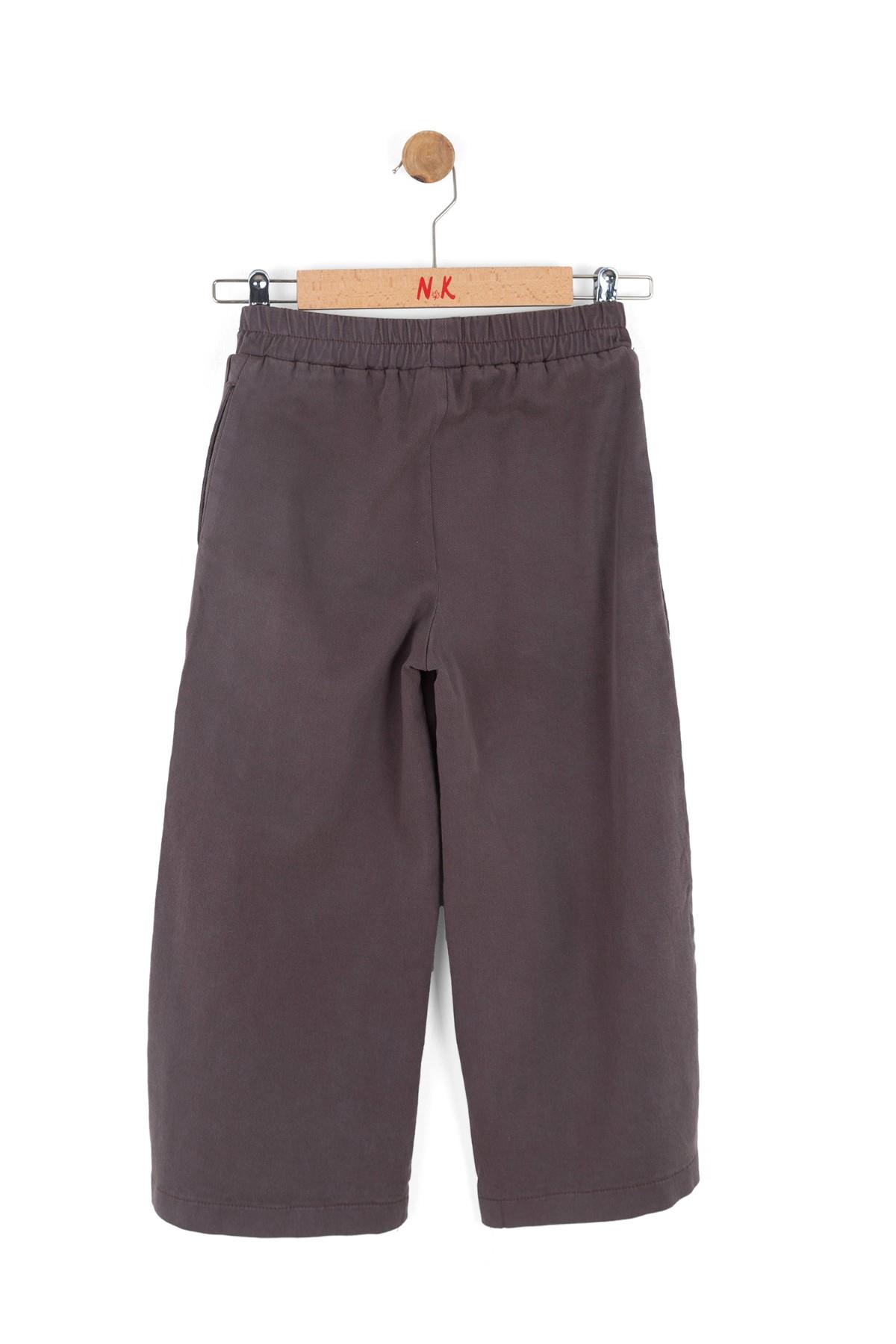 Nk Kids Kız Çocuk 4-8 Yaş Modal Kumaş Palazzo Pantolon Kahverengi