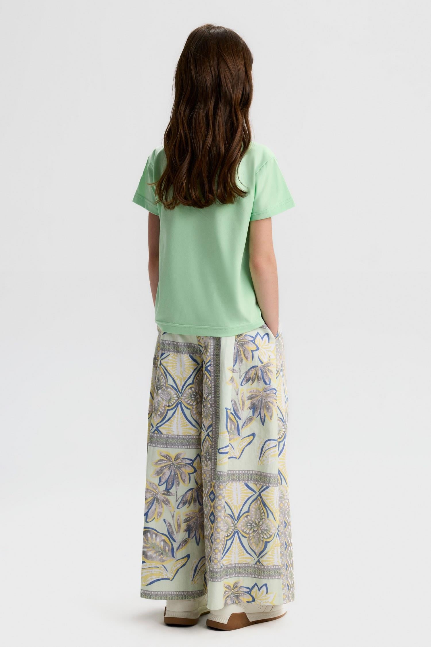 Nk kids Kız Çocuk 8-14 Yaş Baskılı Kısa Kol T- Shirt Mint