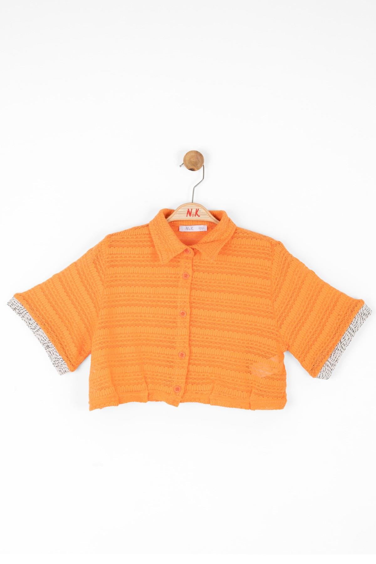 Nk Kids Kız Çocuk 8-14 Yaş Crop Gömlek 36395 Turuncu