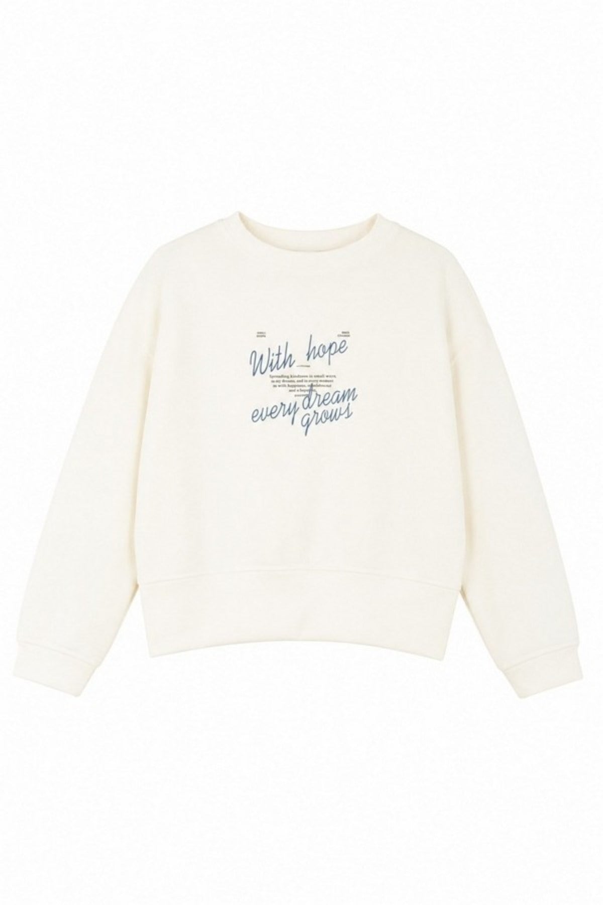 Nk Kids Kız Çocuk 8-14 Yaş Desenli Sweatshirt Krem