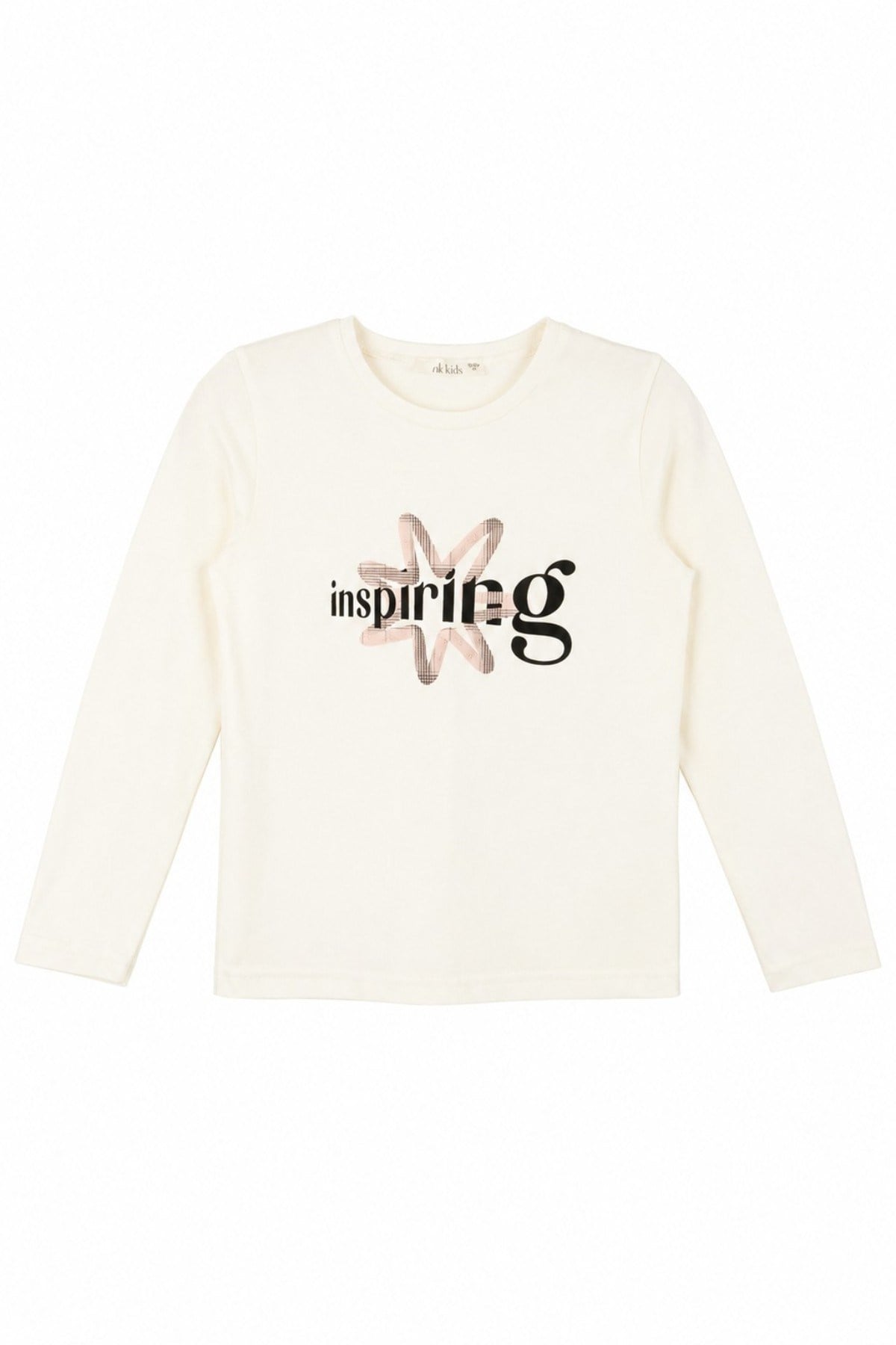 Nk Kids Kız Çocuk 8-14 Yaş İnspring Baskılı Uzunkol Body Ekru