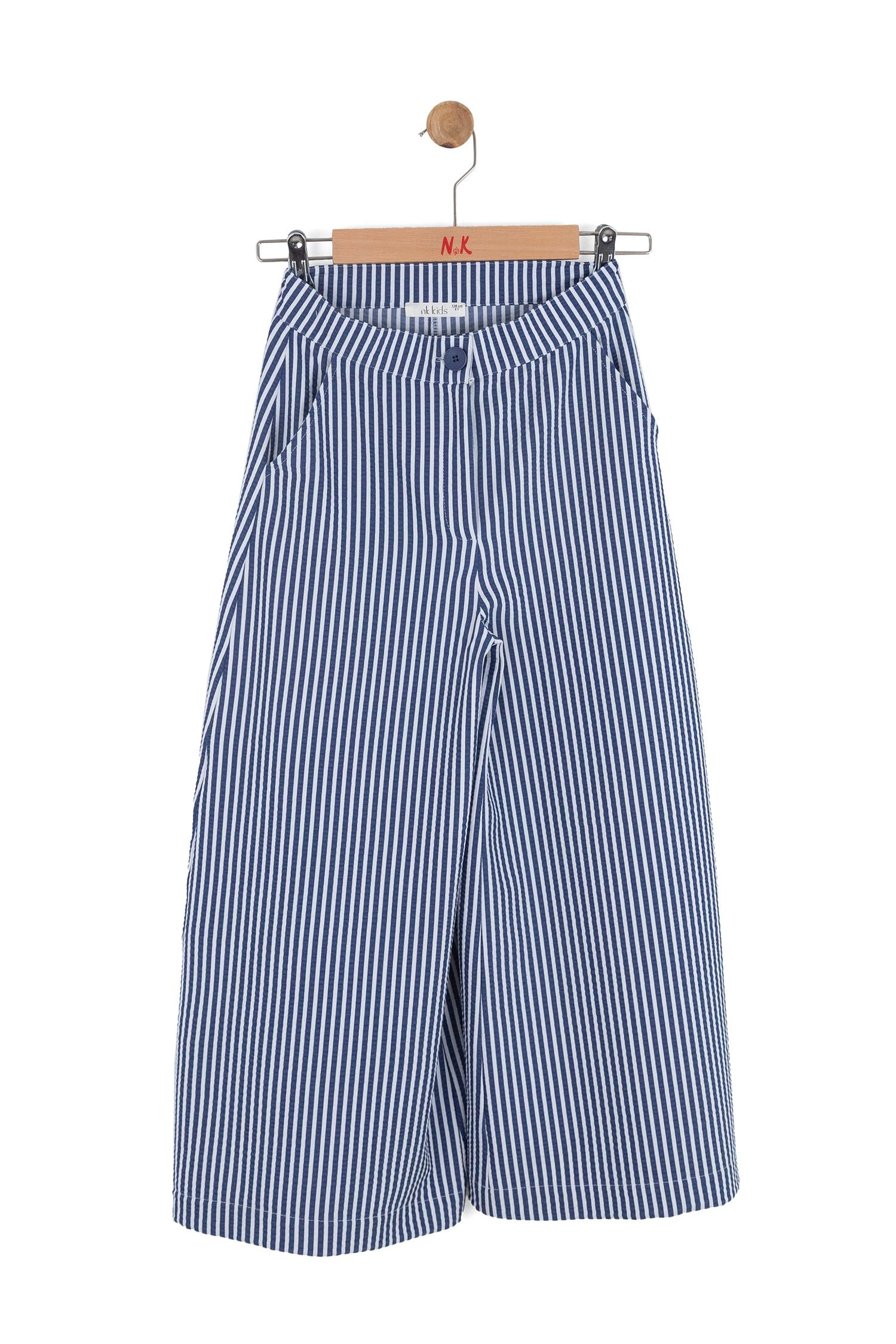 Nk Kids Kız Çocuk 8-14 Yaş Marin Palazzo Pantolon Lacivert