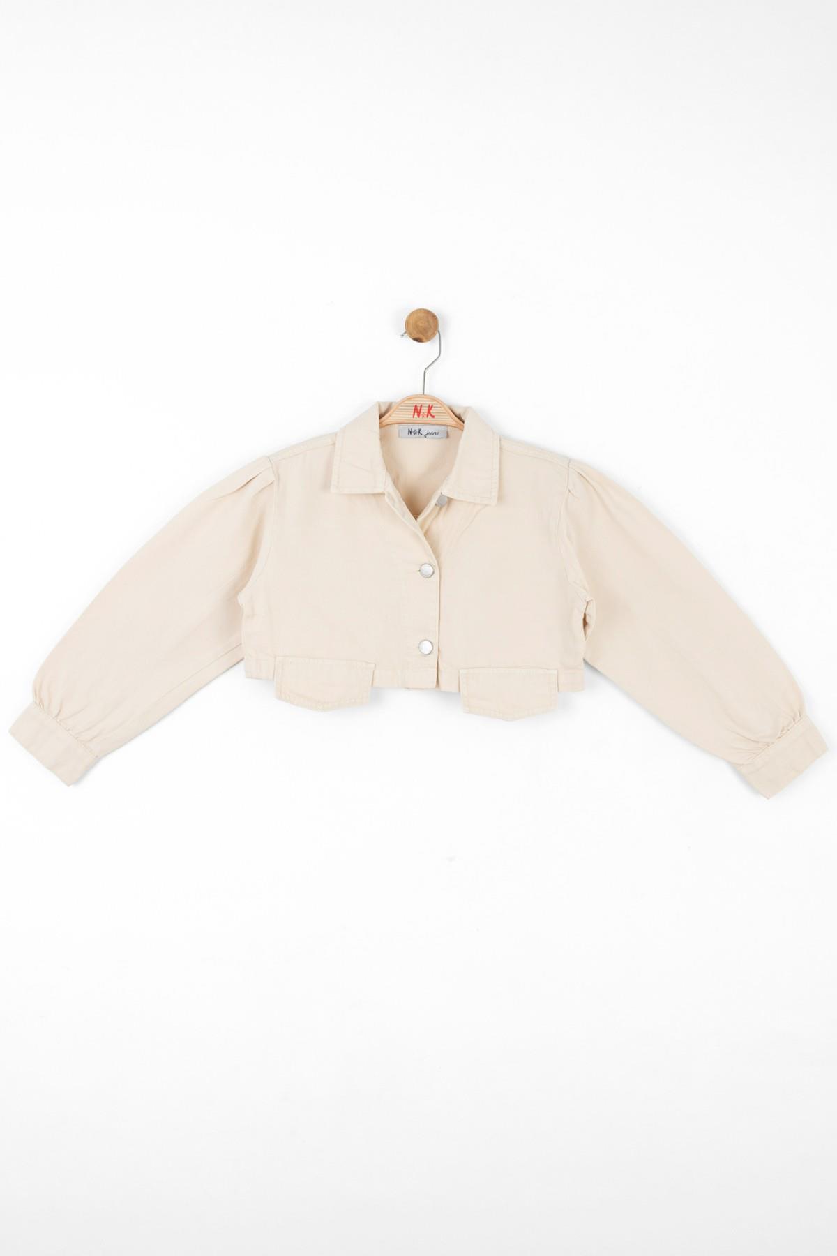 Nk Kids Kız Çocuk Crop Mevsimlik Ceket 36704 Krem