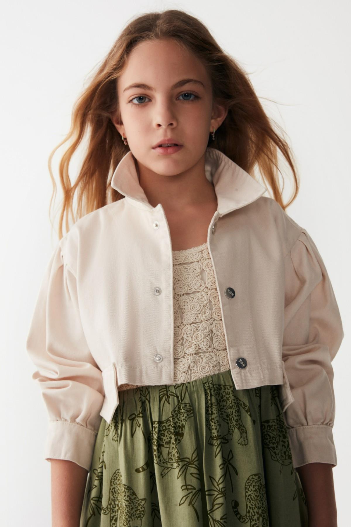 Nk Kids Kız Çocuk Crop Mevsimlik Ceket 36704 Krem
