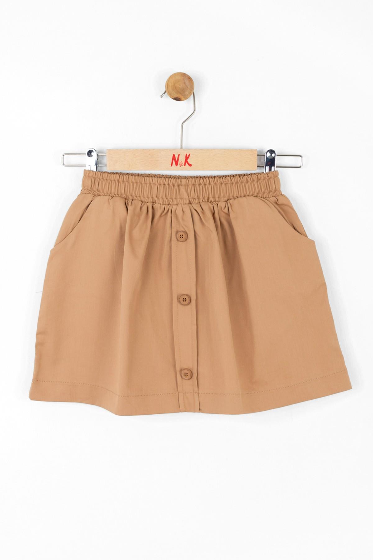 Nk Kids Kız Çocuk Düğmeli Bonibon Etek 56518 Camel