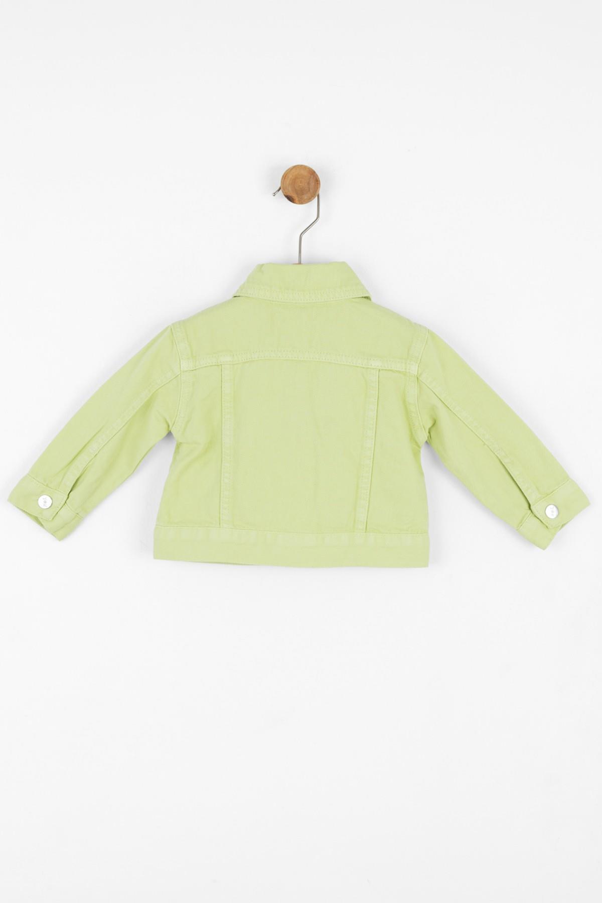 Nk Kids Kız Çocuk Fırfırlı Renkli Denim Ceket 36702 Yeşil