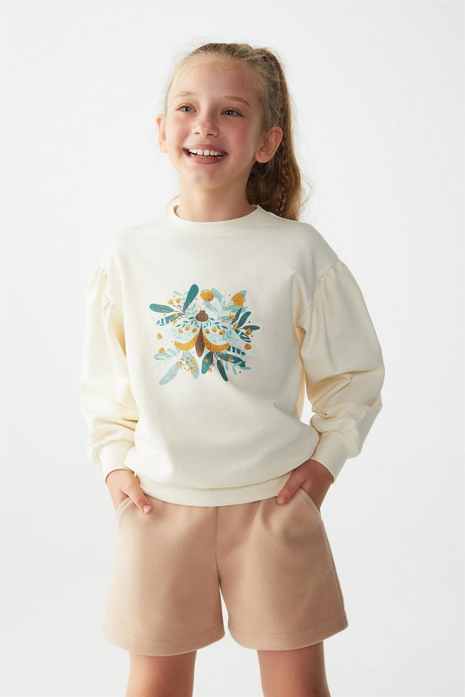 NK Kids Kız Çocuk Kaşe Şort 55506 Camel