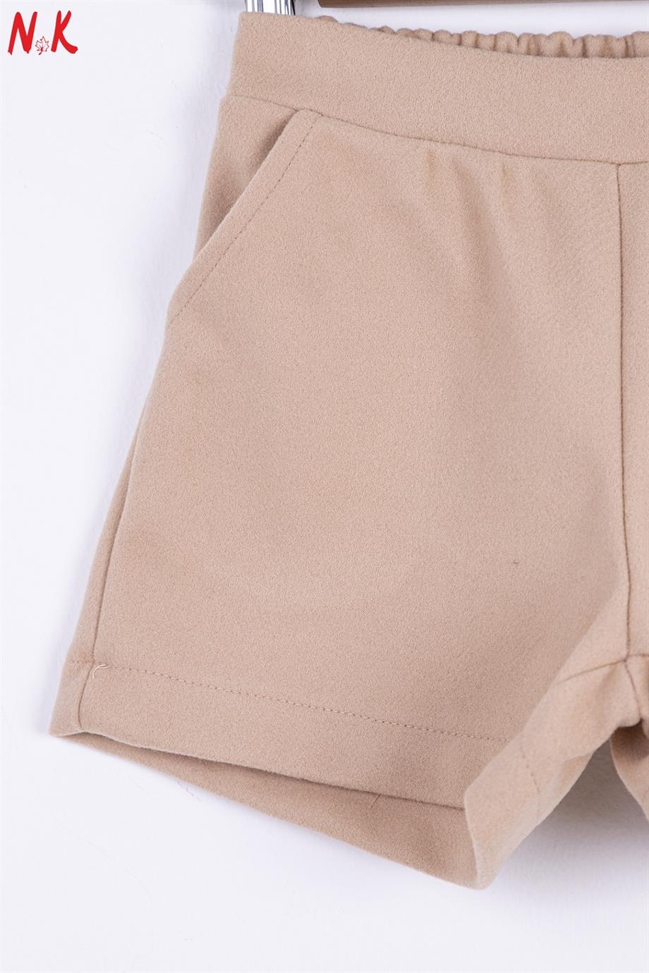 NK Kids Kız Çocuk Kaşe Şort 55506 Camel