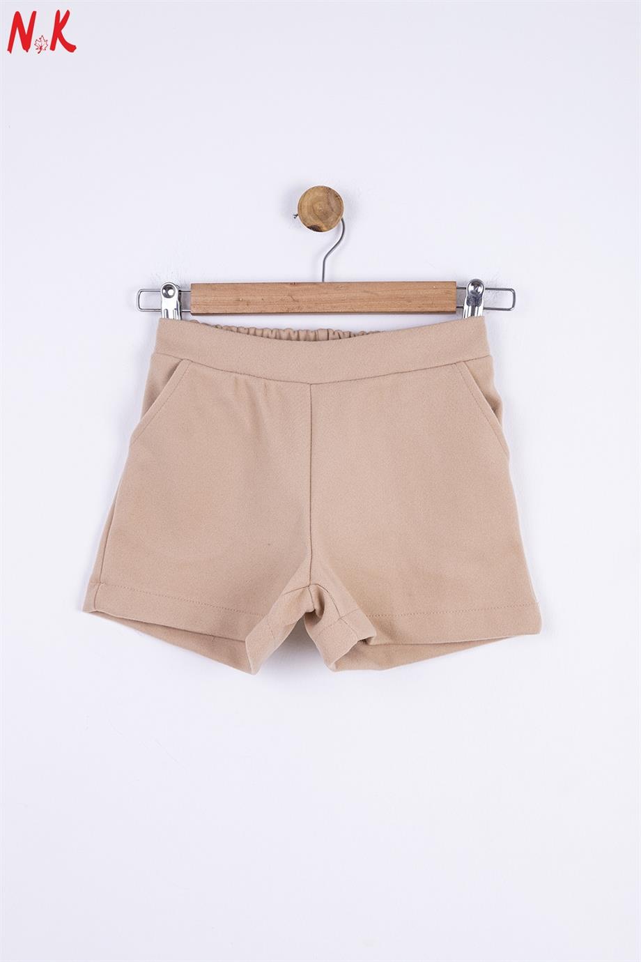 NK Kids Kız Çocuk Kaşe Şort 55506 Camel