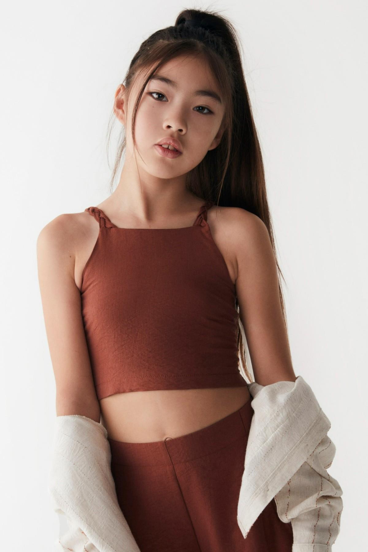 Nk Kids Kız Çocuk Örgü İp Askılı Crop 36340 Kahverengi
