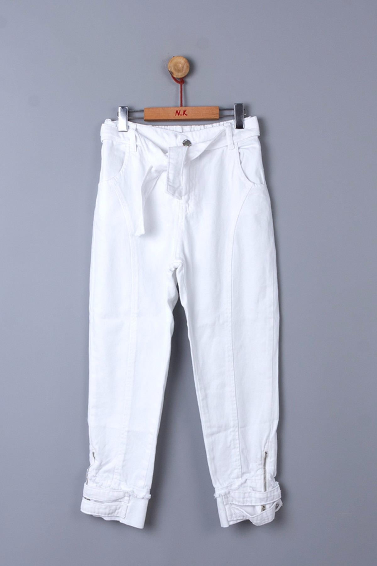 NK Kids Kız Çocuk Paçası Düğmeli Pantolon 51716