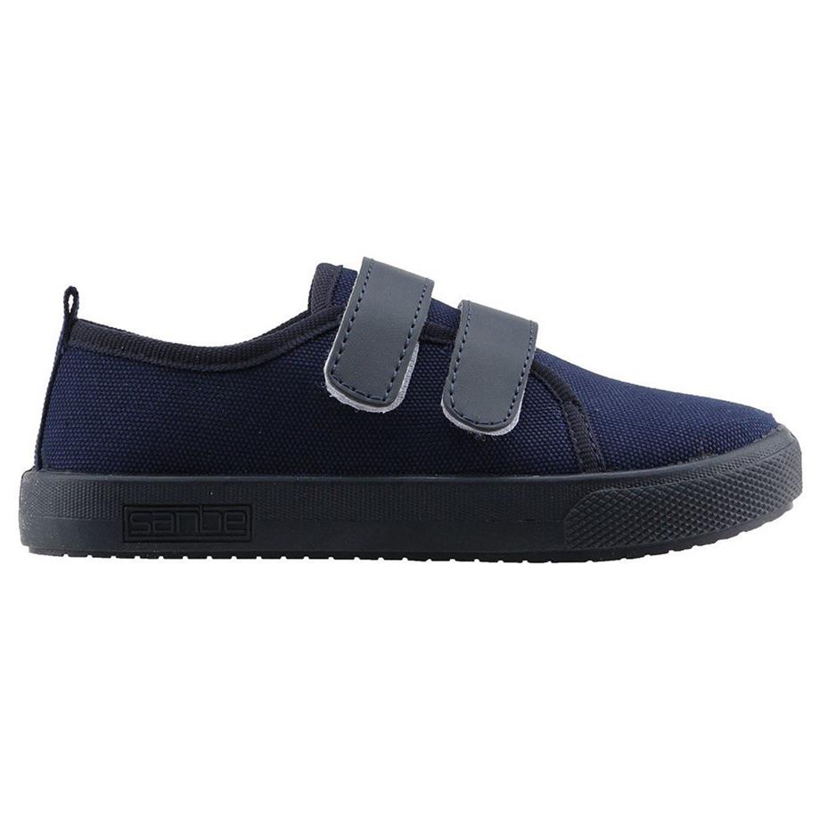Sanbe Unisex Çocuk Cırtlı Keten Ayakkabı 402 N 106 Lacivert
