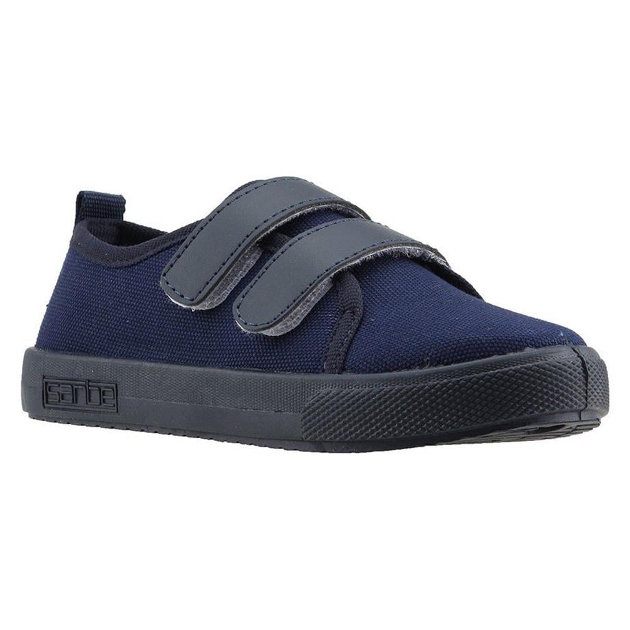 Sanbe Unisex Çocuk Cırtlı Keten Ayakkabı 402 N 106 Lacivert