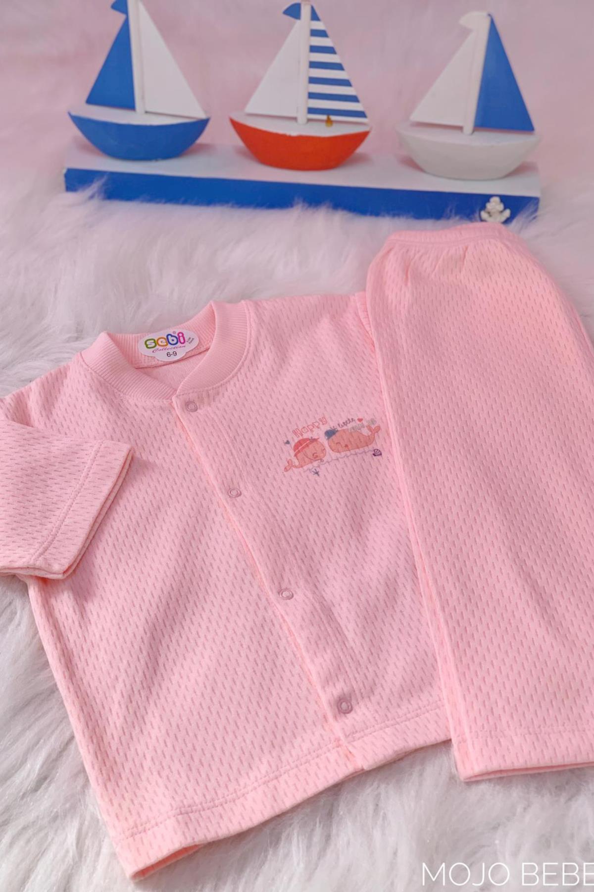 Sebi Bebek 3-12 Ay Kısa Kollu Jakarlı Pijama Takımı 9122
