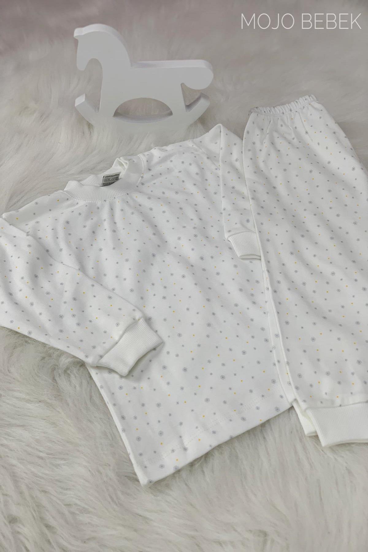 Sebi Kar Taneli Pijama Takımı 2230 Beyaz