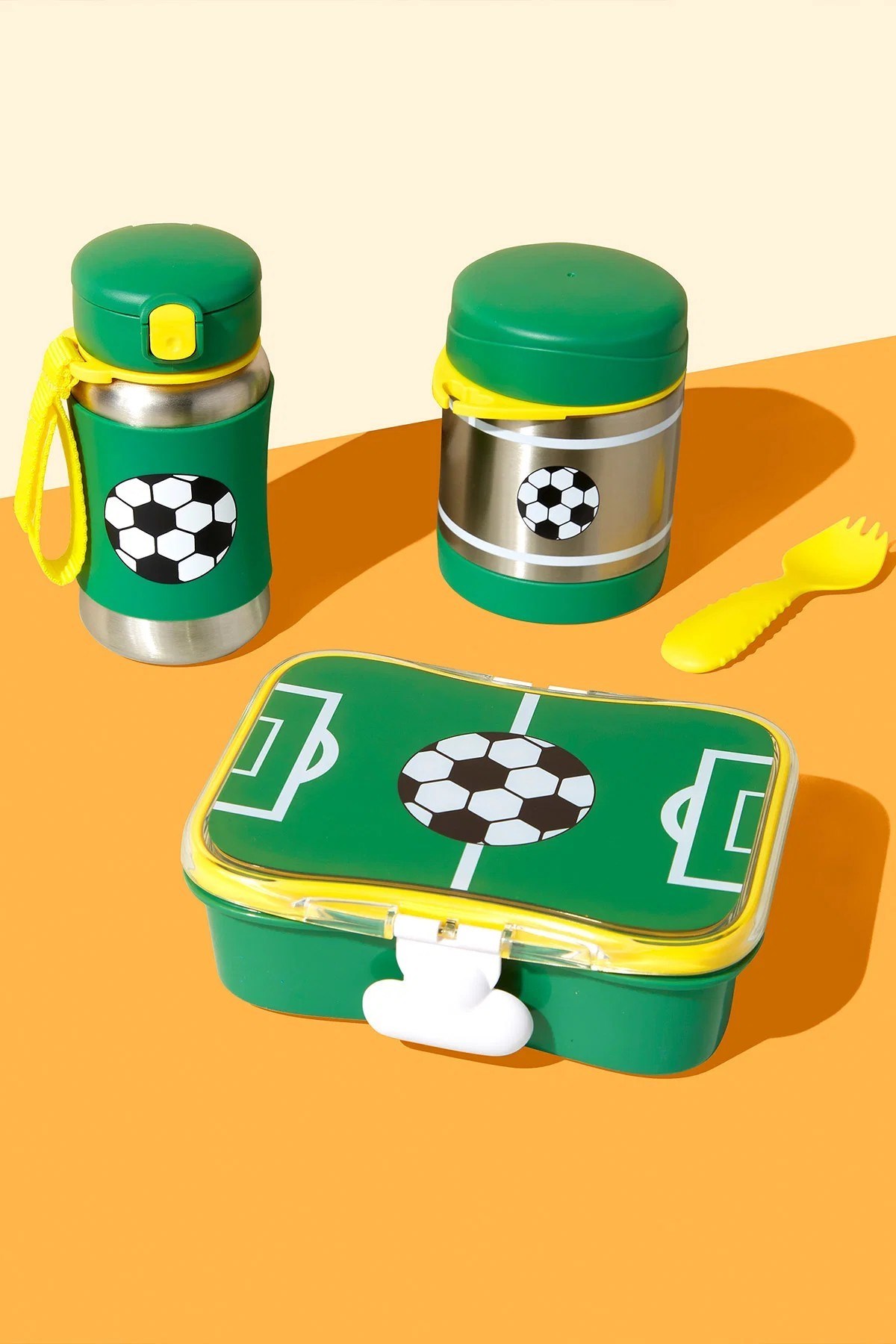 Skip Hop Erkek Çocuk Spark Style Paslanmaz Çelik Termos Futbol Yeşil