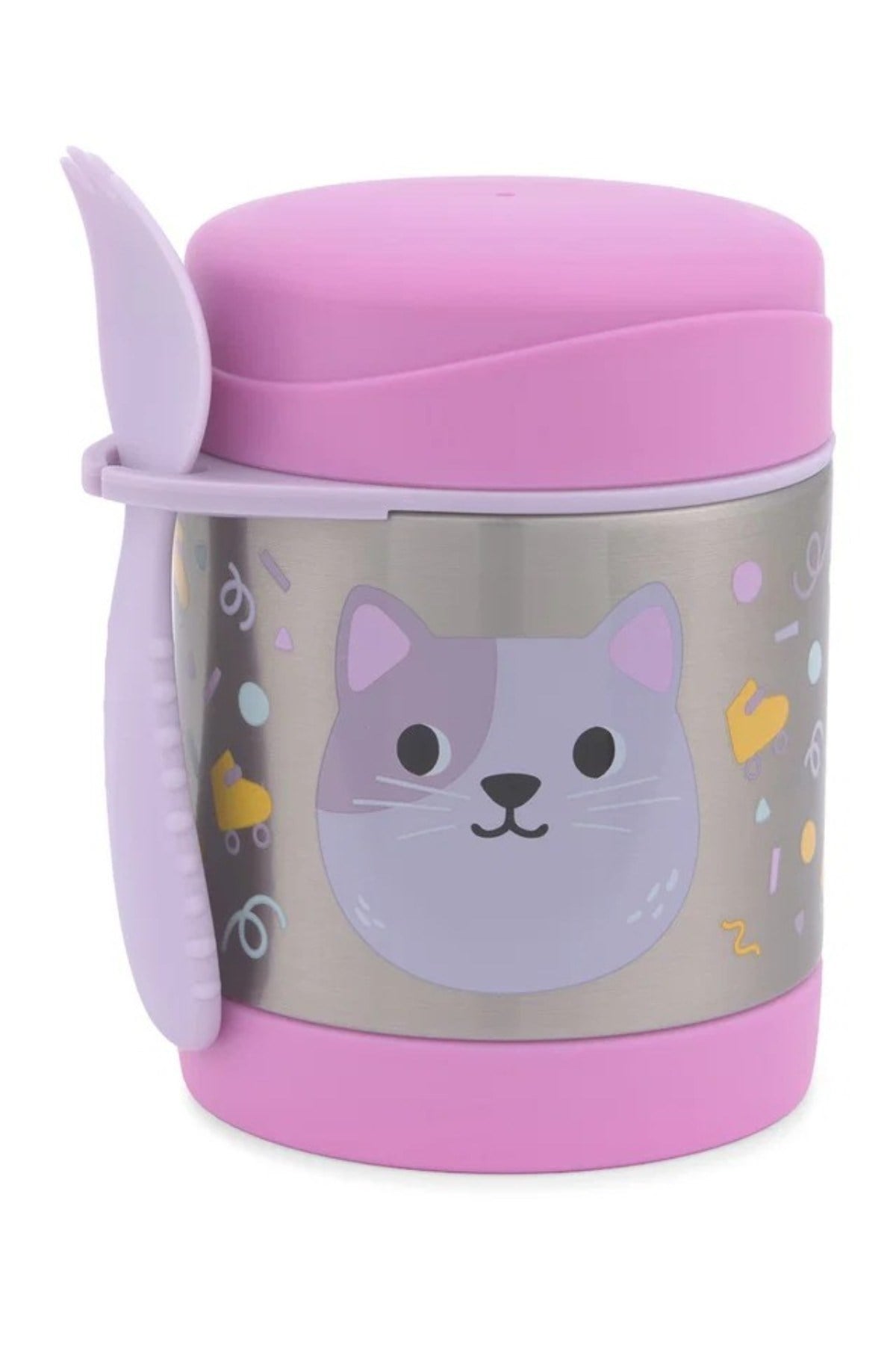 Skip Hop Kız Çocuk Besties Squad Paslanmaz Çelik Termos Kedi Pembe