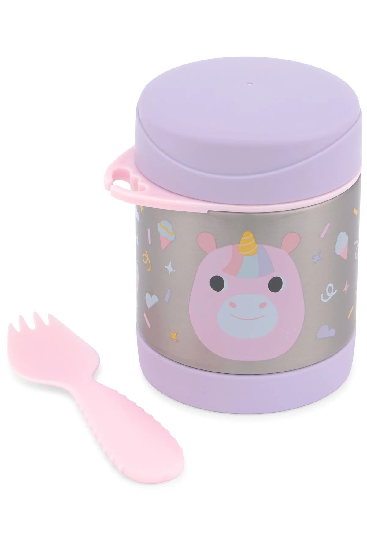 Skip Hop Kız Çocuk Besties Squad Paslanmaz Çelik Termos - Unicorn Lila
