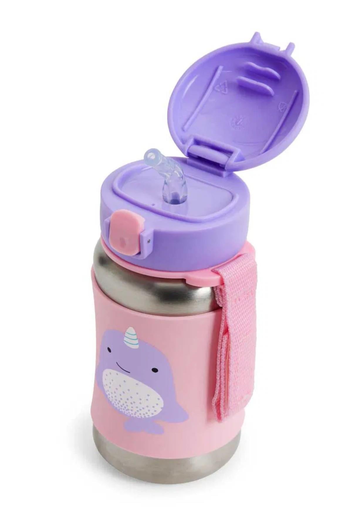 Skip Hop Kız Çocuk Zoo Paslanmaz Çelik Pipetli Suluk Narwhal Mor