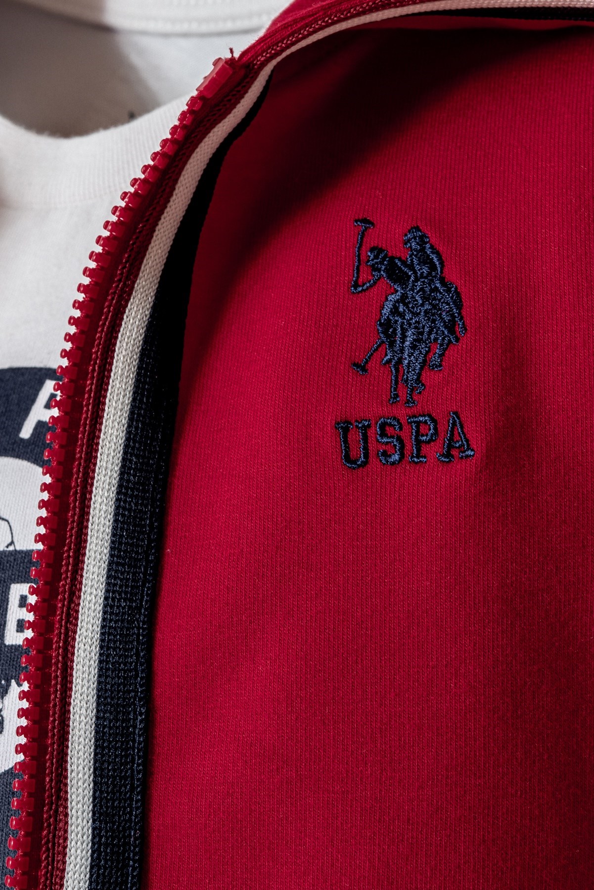 U.S. Polo Erkek Bebek 6 Ay- 3 Yaş Kapüşonlu Üçlü Takım Kırmızı