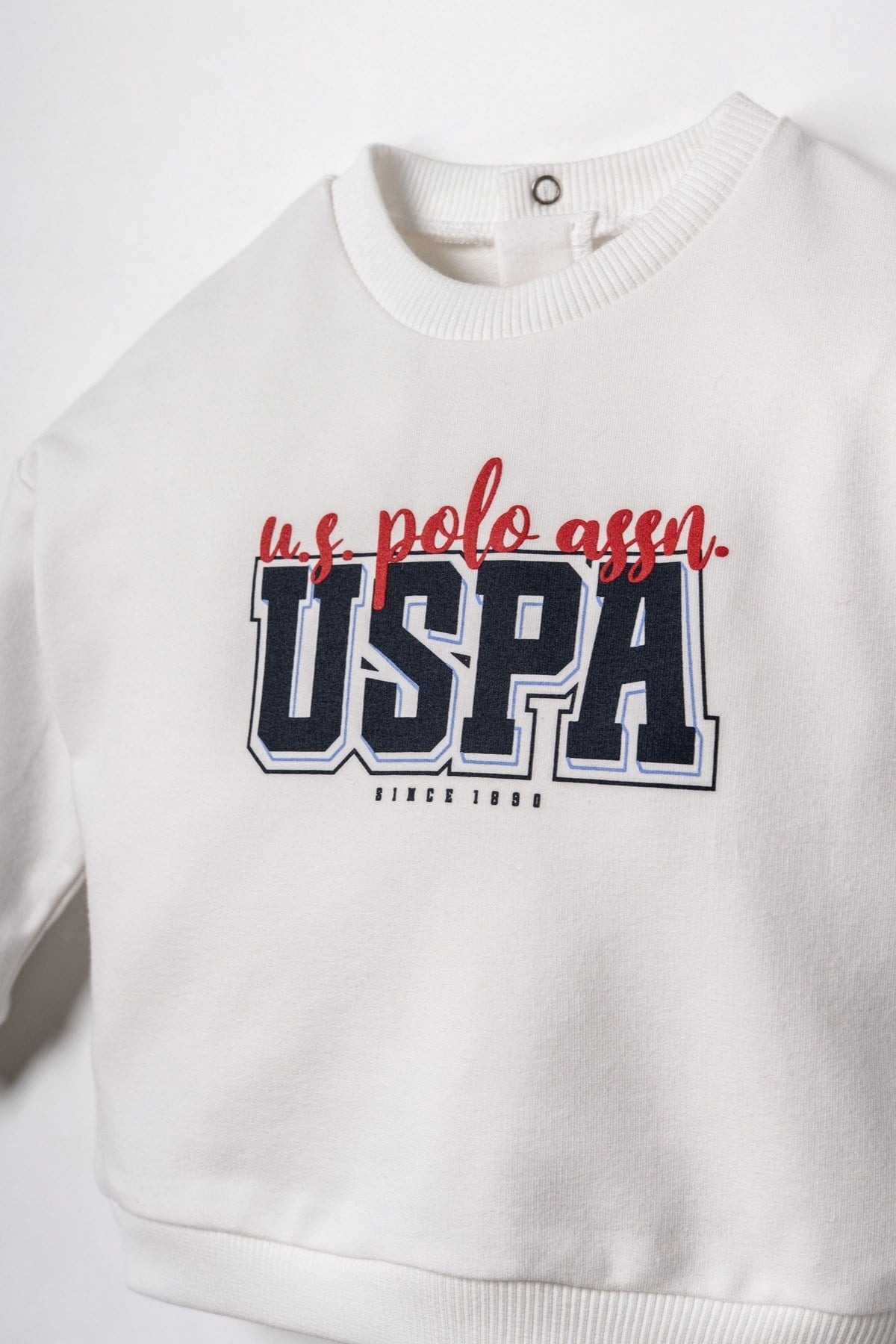 U.S. Polo Erkek Bebek 6 Ay-3 Yaş İkili Eşofman Takımı Beyaz