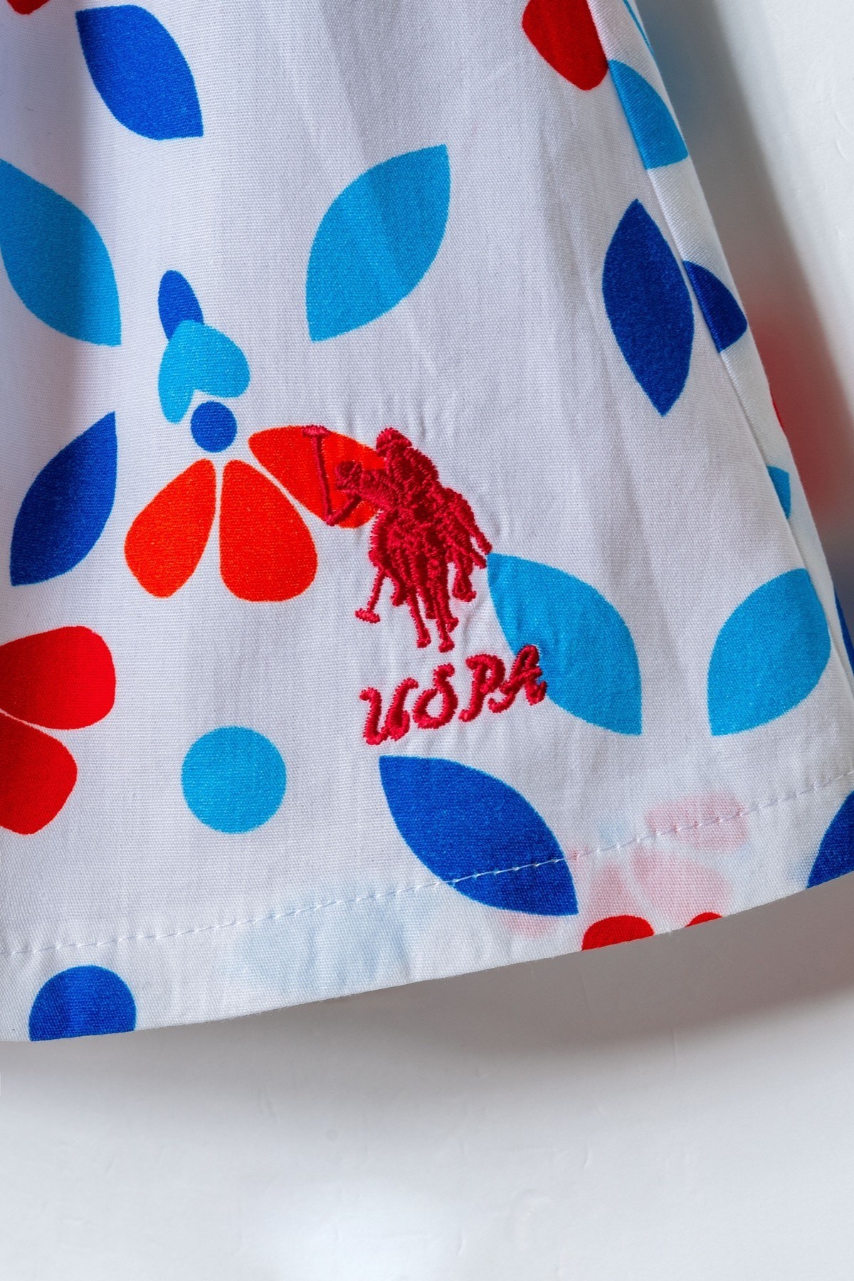 U.S. Polo Kız Bebek 6 Ay-3 Yaş Çiçek Desenli Taytlı Takım Mavi