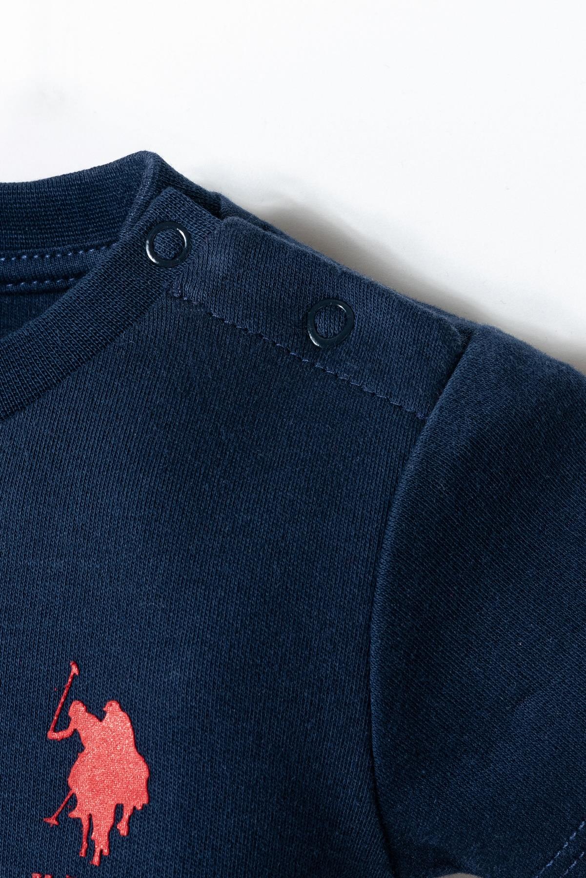 U.S. Polo Erkek Bebek 0-24 Ay Üçlü Body Set Beyaz