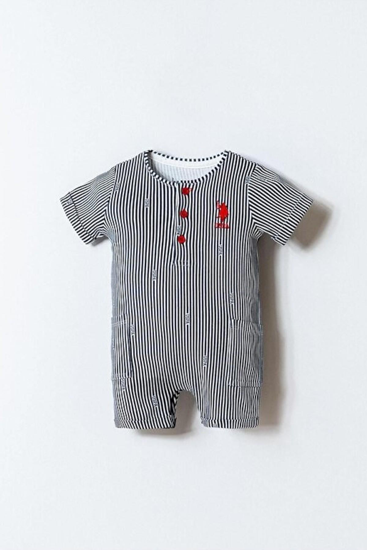 U.S. Polo Erkek Bebek 3-24 Ay Marin Desen Tulum Lacivert