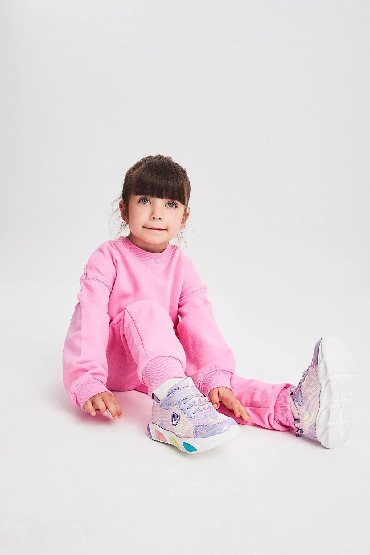 Vicco Kız Çocuk 22-25 Numara Işıklı Anatomik Taban  Spor Ayakkabı Mor