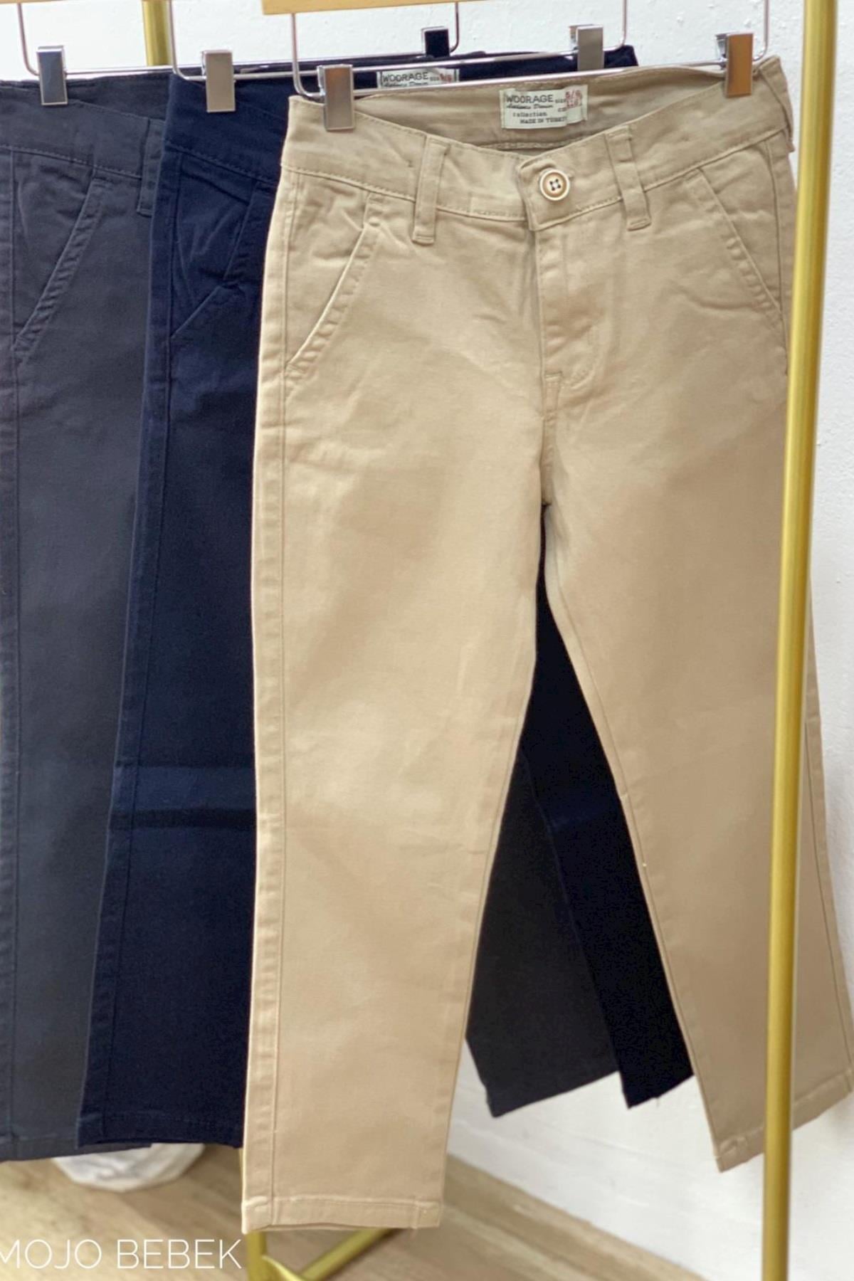Woorage Erkek Çocuk 5-14 Yaş Kanvas Pantolon 5267 Lacivert