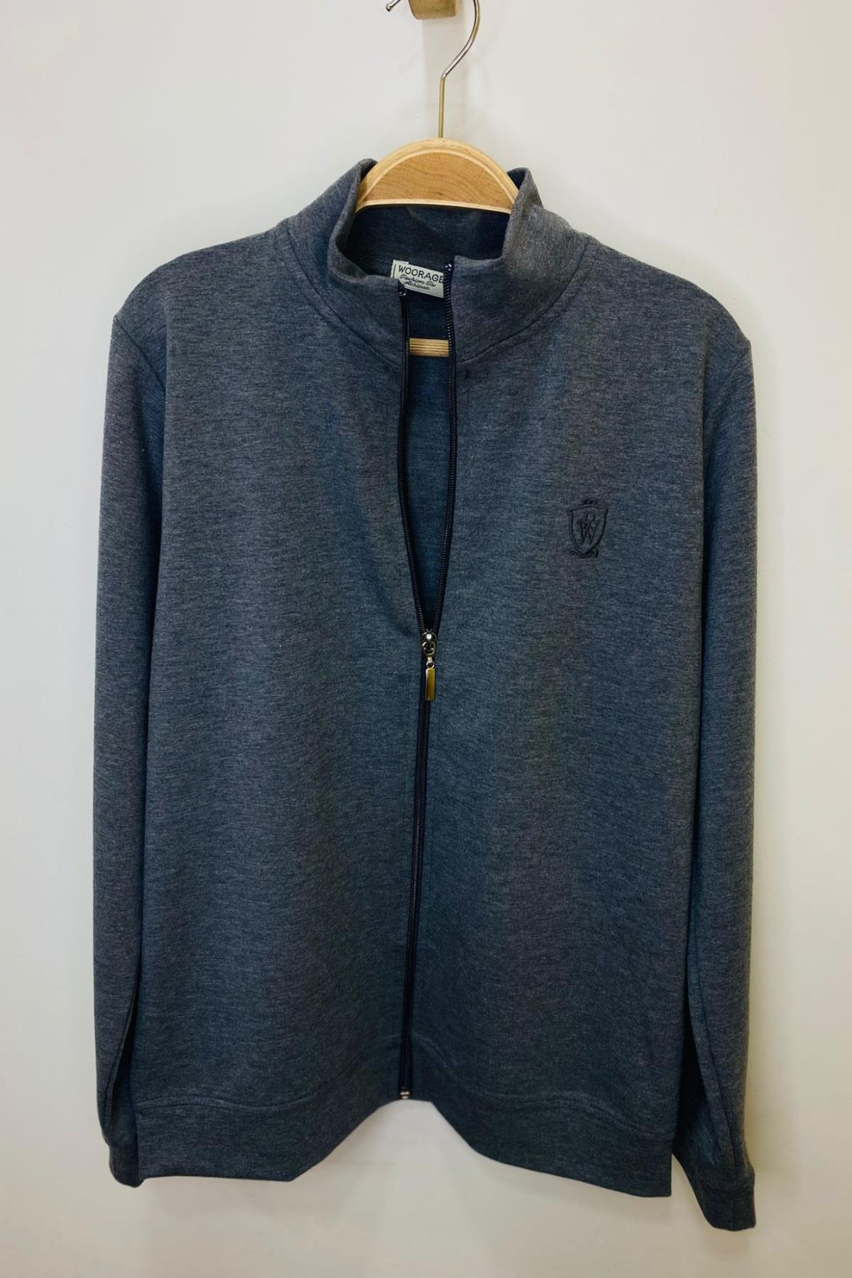 Woorage Unisex Çocuk Fermuarlı Hırka 5296 Gri