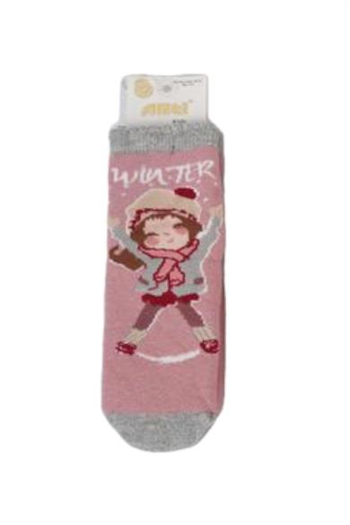 Artı Kids Kız Çocuk Desenli Havlu Soket Çorap 250121 Pembe