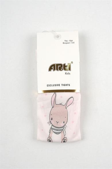 Artı Kids Kız Çocuk Efser Baskılı Micro 50 Külotlu Çorap 620044 Pembe