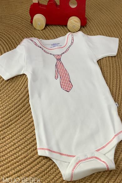 Aziz Bebe Desenli Uzun Kol Çıtçıtlı Body 1287 Ekru